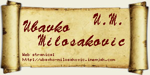 Ubavko Milošaković vizit kartica